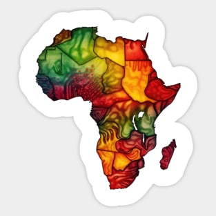 Watercolor African Map #4 Sticker